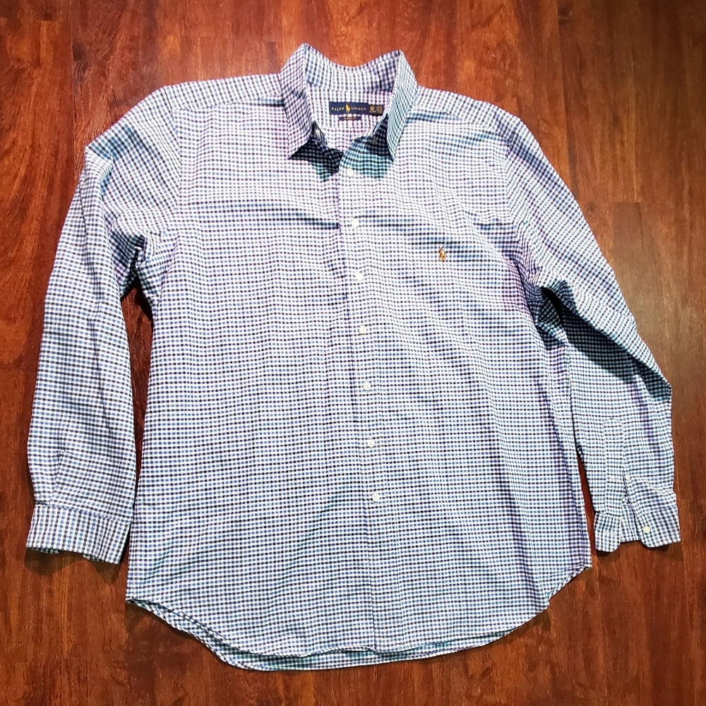 Ralph Lauren Blue Dress Button Down Shirt